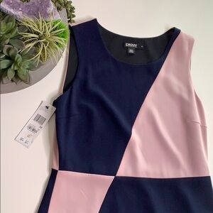 DKNY Color Block Sleeveless Sheath Dress Professional career new with tags